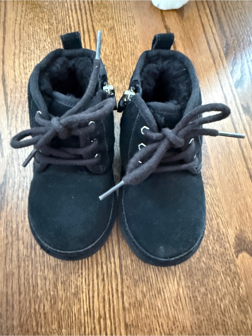 UGG Neumel II Kids Black Lace-Up Cozy Winter Boots